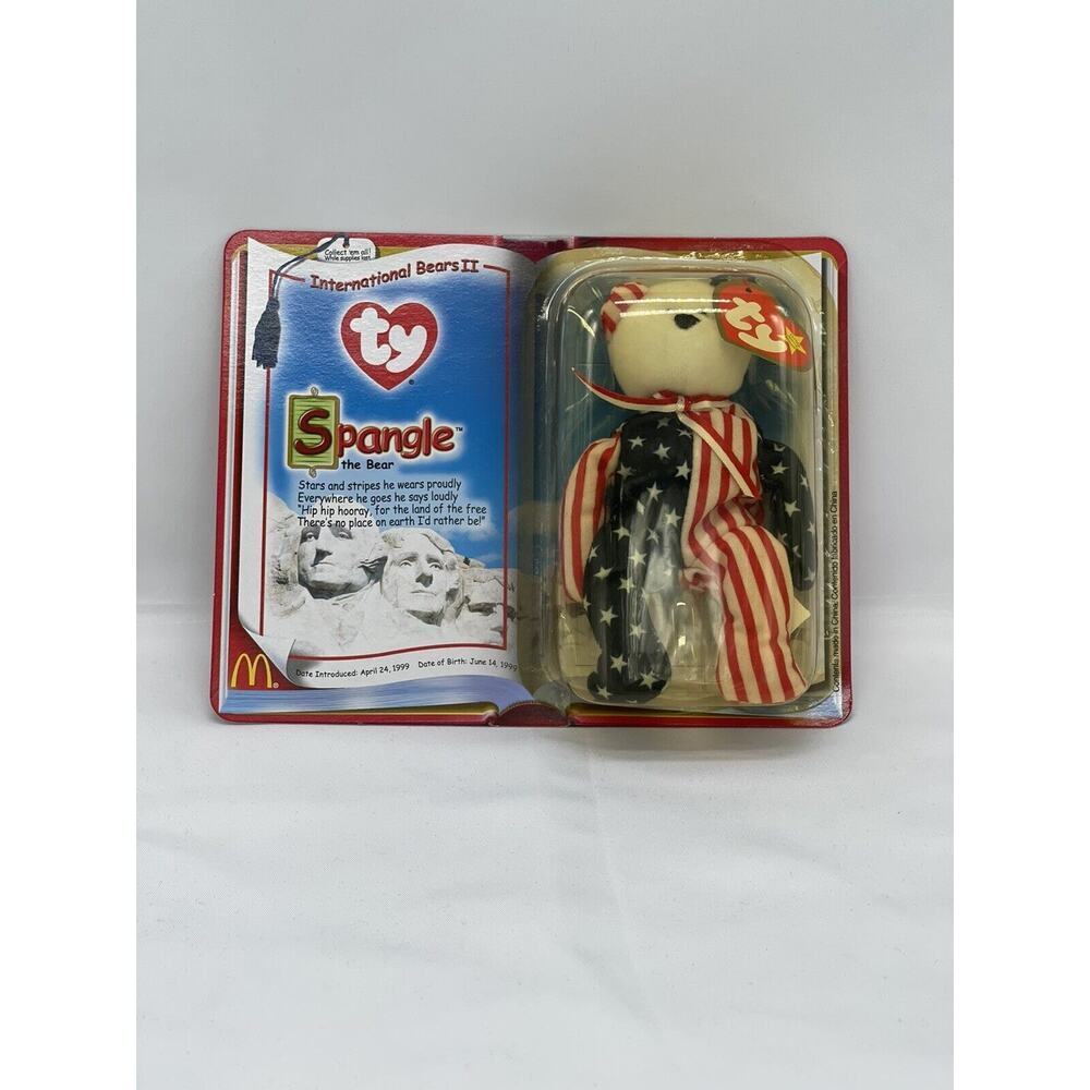TY Beanie Baby-Rare Spangle The‎ Bear McDonalds 1999 New In Box